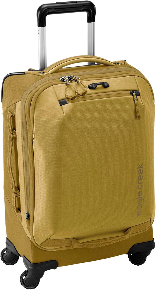 eagle creek Expanse 4-Wheel 21.5" International Carry-On Luggage - Rolling Four-Wheel Carry-On Luggage for Easy Travel - Lockable Zippers - Expandable Main Compartment - Telescoping Handles -Gold