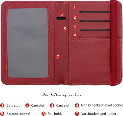 ZOPPEN Passport Holder Wallet, Passport Cover Travel Wallet Women Travel Essentials Accessories Document Organizer Travel Must Haves Rfid Blocking Cover Case for Women and Men, Wine