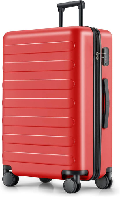 Carry on Luggage 22 X 14 X 9 Airline Approved, 20 Inch Luggage for 3-5 Days Travel, Double Spinner Wheels, 100% Hardshell PC, TSA Lock (06-Raspberry (Basic), Checked 28-Inch)