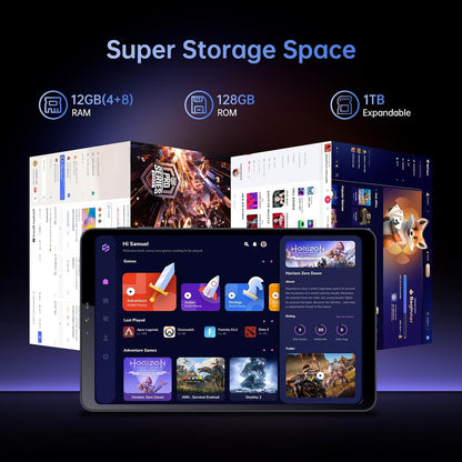 Android Tablet, 10.1 inch Android 14 Snapdragon 685 Processor, 12GB RAM 128GB ROM 1200*1920 IPS HD Touchscreen, 2.4G+5G Wi-Fi 6500mAh Battery Powerful Performance Tablet, 5MP+5MP Dual Cameras