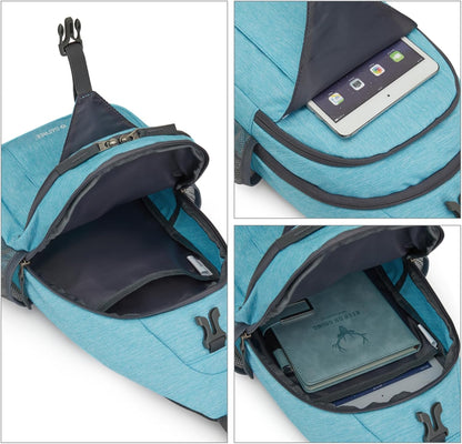 G4Free Sling Bag RFID Blocking Sling Backpack Crossbody Chest Bag Daypack for Hiking Travel(Sky Blue)