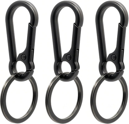 Keychain Keyring Set for Men Women Classic Metal Home Car Key Holder Organizer Portable Carabiner Clip Accessories 2PCS