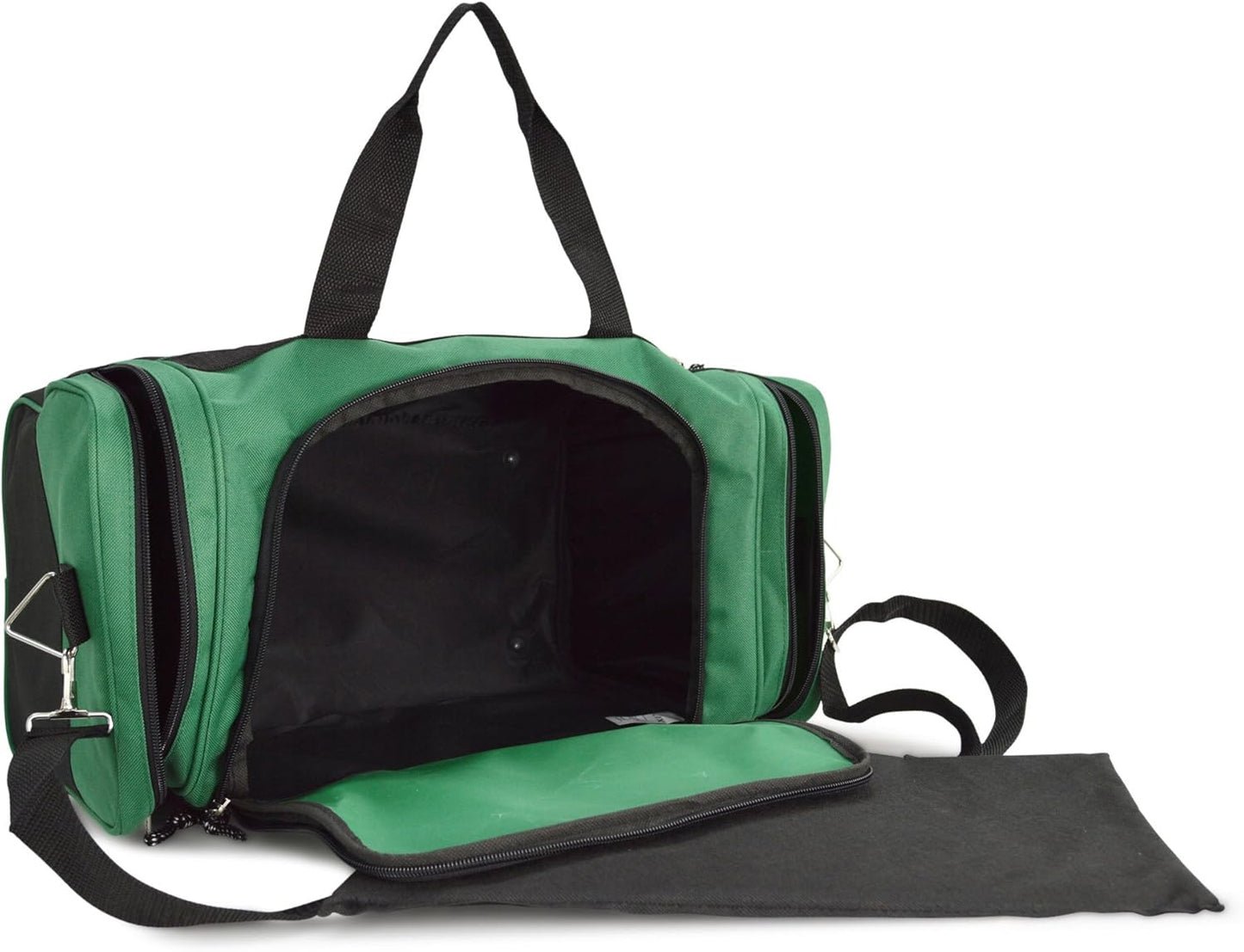DALIX 21" Blank Sports Duffle Bag Gym Bag Travel Duffel Adjustable Strap in Green