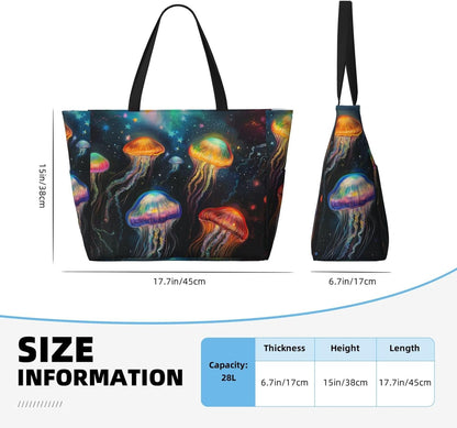Beach Bag for Women Beach Tote Bag Waterproof Sandproof Large Bags with Zipper Big Capacity for Vacation Travel