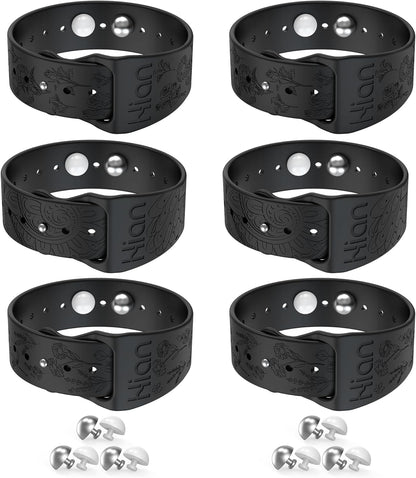 Hion Motion Sickness Bracelets Sea Sickness Wristbands for Motion Sickness/Morning Sickness/Pregnancy Nausea Anti Nausea Wristband Acupressure Nausea Bands Motion Sickness Bands（3Pairs-Black）