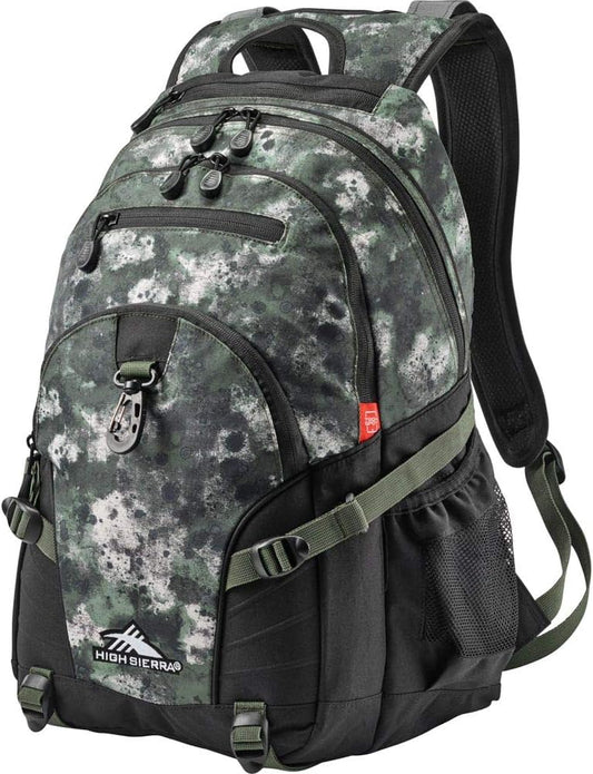 High Sierra Loop Backpack, Travel, or Work Bookbag with tablet sleeve, One Size, Urban Camo