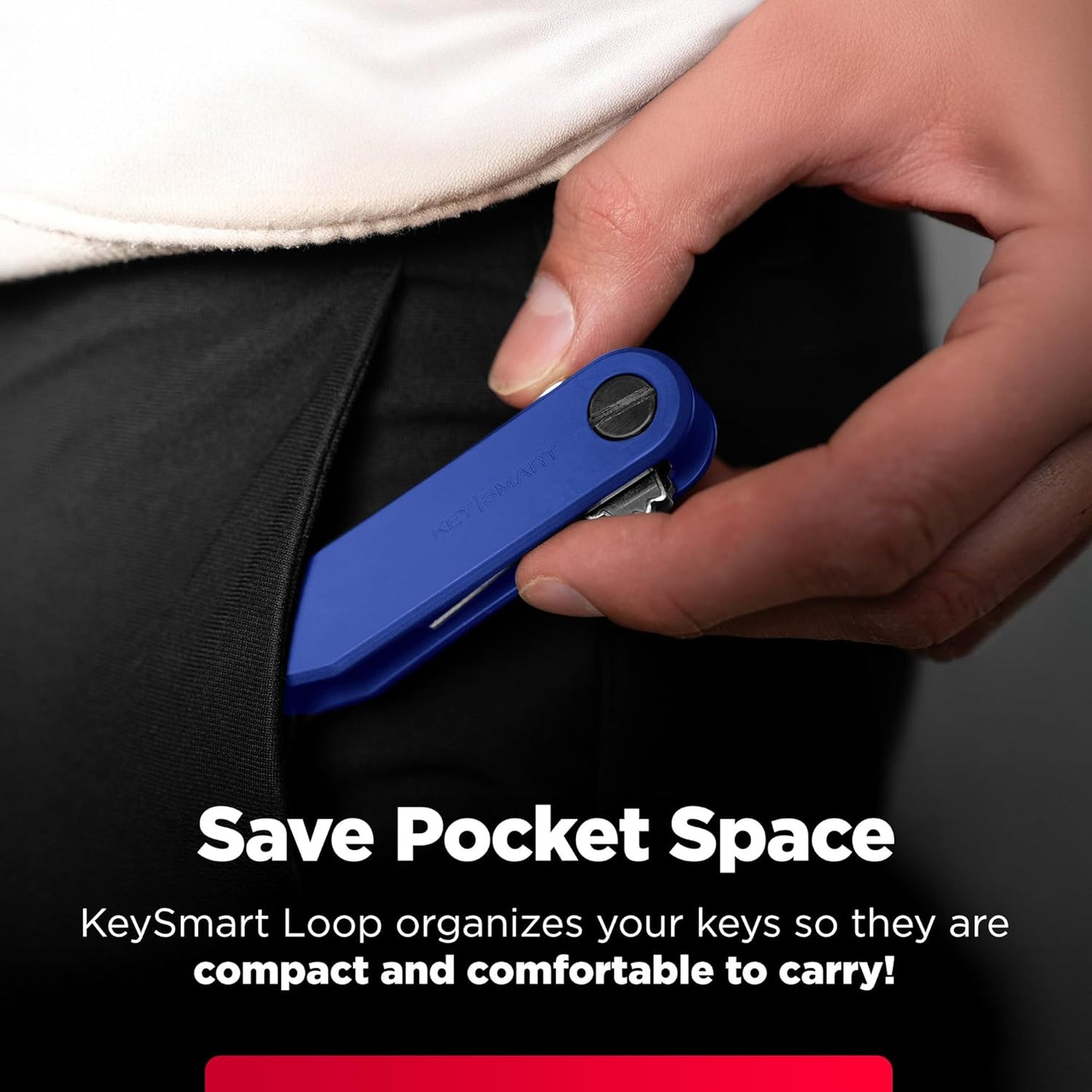 KeySmart Keychain Key Holder - Compact Key Organizer for Key Chain, EDC Key Chains, Key Ring Keychains