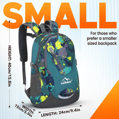 sunhiker Small Cycling Hiking Backpack Water Resistant Travel Backpack Lightweight Daypack M0714 （20-25L）-Colorful Micai
