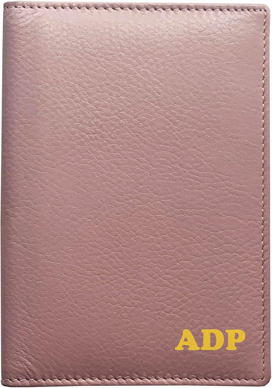 Personalized Monogrammed Blush Leather RFID Passport Wallet