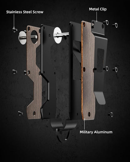 Key Organizer Compact Key Holder Metal Key Chain Minimalist key case key holder for keychain Secures 1-5 Keys