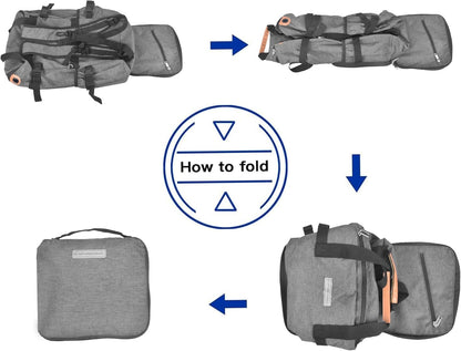 35L Foldable Waterproof Backpack For Outdoor Sports Travel Inside Wet Clothes Compartment Packable For Multiple