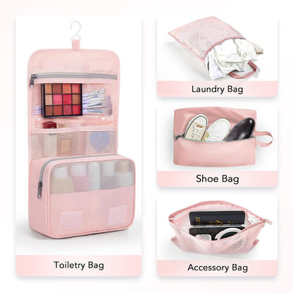 10 Set Compression Packing Cubes for Travel Essentials Women Mom,Compressible Expandable Packing Cubes for Suitcase,OlarHike Luggage Organizer Bags for Travel,Handy Helper for Organizing Clothes(Pink)