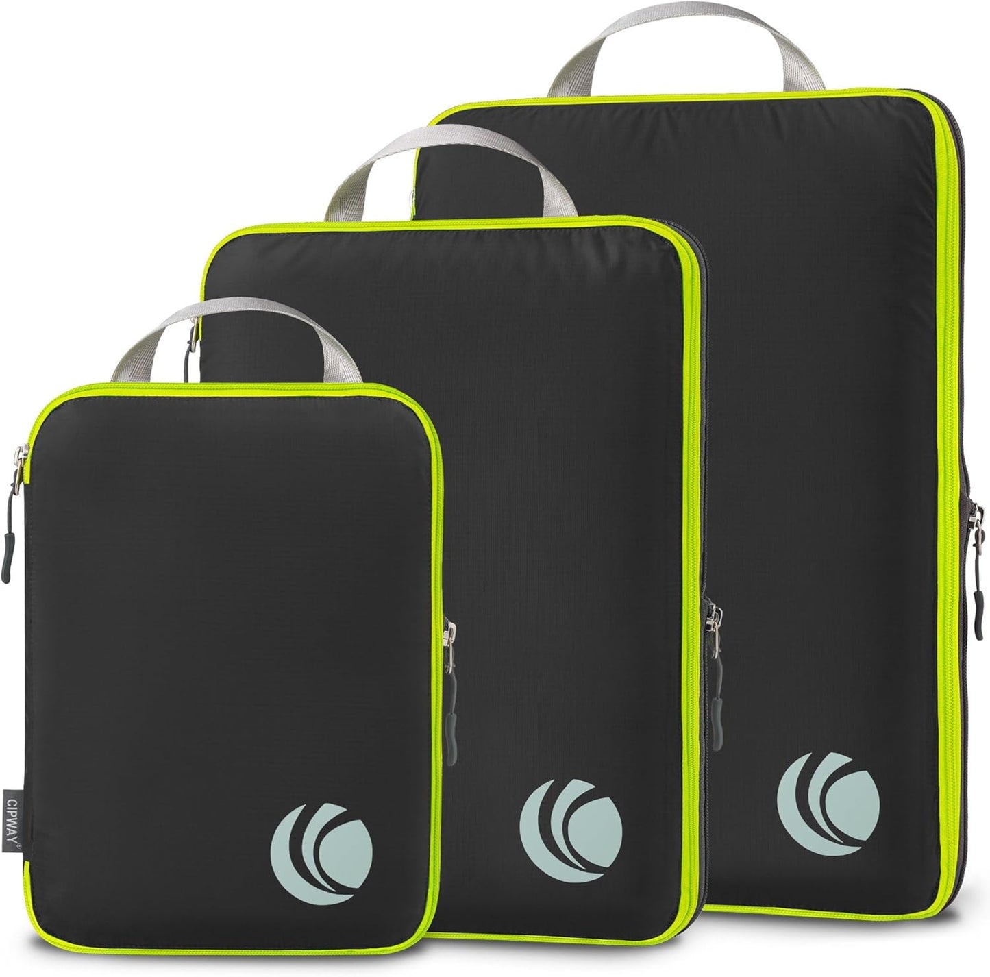 Cipway Compression Packing Cubes, Ultralight Luggage Organizer Bags, Travel Essentials for Carry on Suitcase (3 Piece,Black)