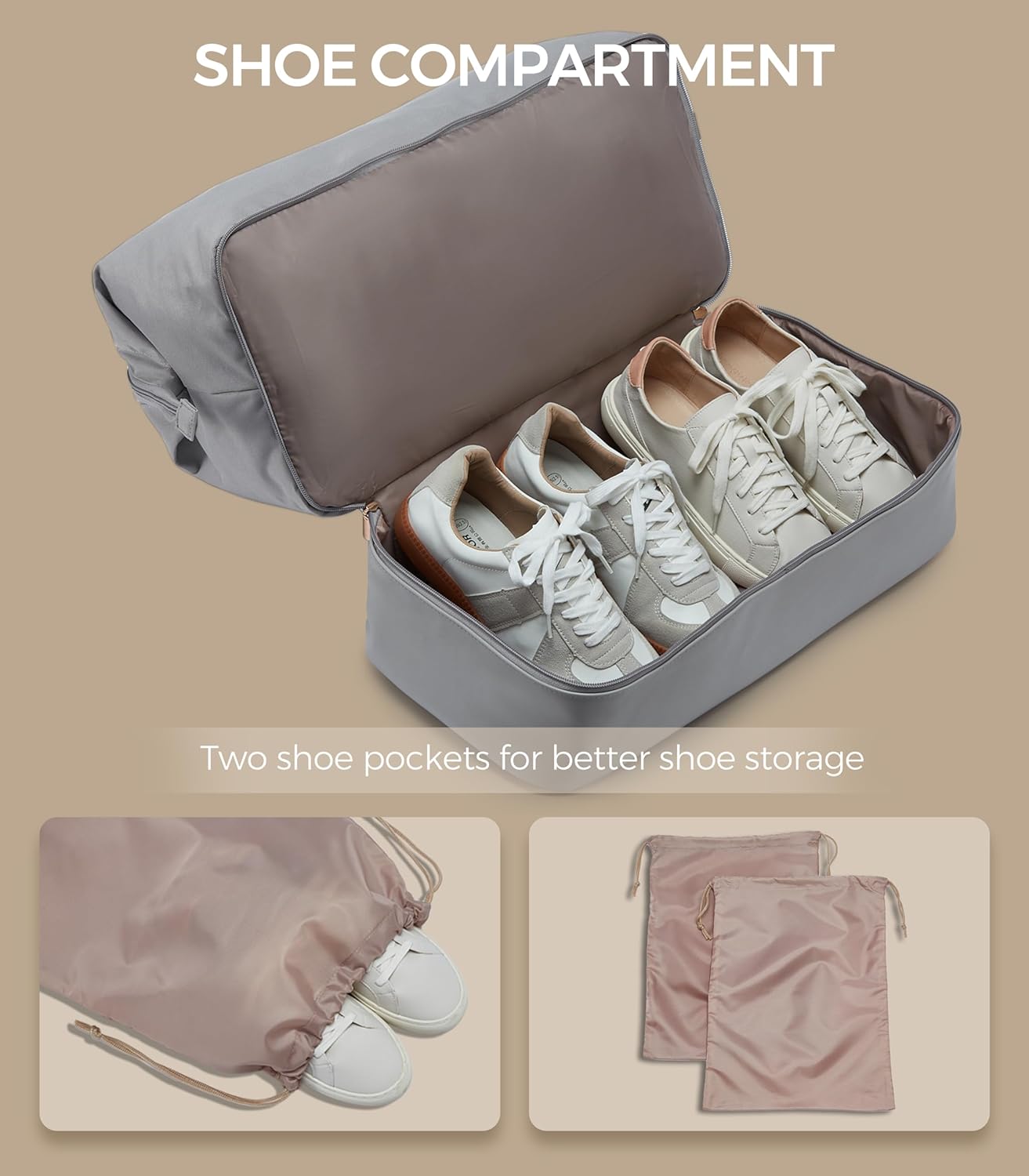 Weekender Bags for Women, Large Travel Duffel Bag with Shoes Compartment, Carry On Overnight Tote Bags with Toiletry Bags, Hospital Bags for Labor and Delivery