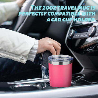 20oz Tumbler with Straw and Brush, Stainless Steel Vacuum Insulated tumbler, Double Wall Insulated Coffee Tumbler for Outdoor, Home, Travel,Office (Peach,1pcs)