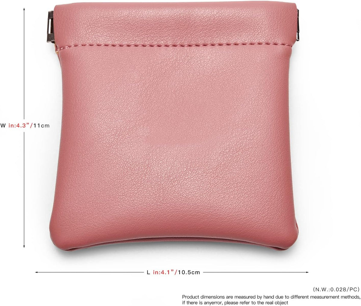 PU Leather Jewelry Travel Bag Leather Jewelry Pouch Christmas,Wedding Party Favor Gift Bag (L, Pink)