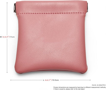PU Leather Jewelry Travel Bag Leather Jewelry Pouch Christmas,Wedding Party Favor Gift Bag (L, Pink)