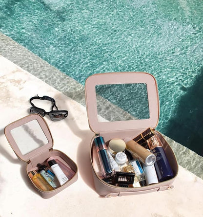 Clear Makeup Bag Small, TSA Approved Portable Toiletry Bag - Image 3