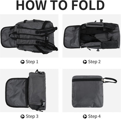 Small Hiking Daypack,15L Waterproof Hiking Backpack Packable Lightweight Travel Day Pack for Women Men (Grey, Small)