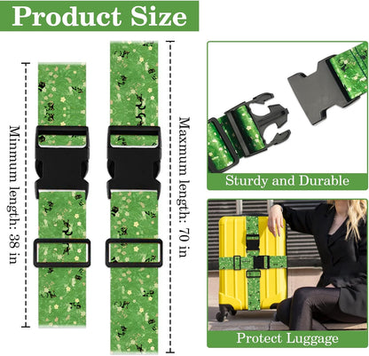 Luggage Straps for Suitcases TSA Approved, Luggage Identifiers for Suitcase, Adjustable Suitcase Strap for Baggage Security with Cute Patten, Travel Necessary Accessories (Tussock)