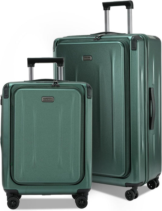 Carry On Luggage, 20Inch & 29 Inch Top Opening Airline Approved ABS+PC Hard Shell Suitcases with Silent Wheels, TSA Lock,Front Pocket and Wet-dry Separated Six-piece Set