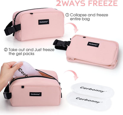 Small Cooler Bag Freezable Lunch Bag for Work School Travel,Small Lunch Bag,Small Insulated Bag For Kids/Adults,Freezer Lunch Bags,Freezable Snack Bag,Mini Lunch Bag Fit For Yogurt,Suit for 3+.