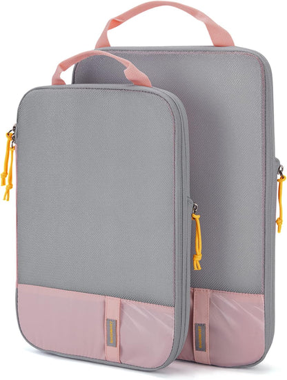 BAGSMART 6 Set Compression Packing Cubes - Lightweight Travel Essentials, Durable Luggage Organizer