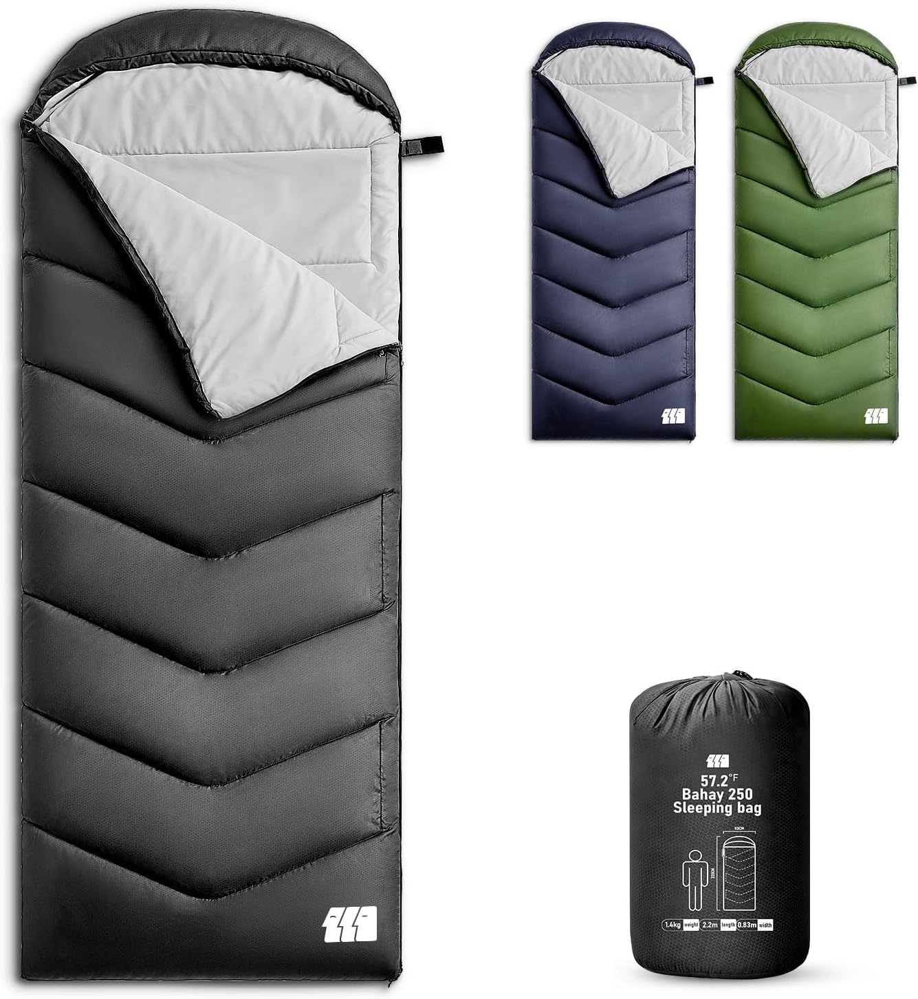 Sleeping Bags for Adults Cold Weather,Portable, Waterproof,Lightweight Camping Sleeping Bag for Tall Girls Boys with Compression Sack for Warm Camping, Hiking, Outdoor & Indoor