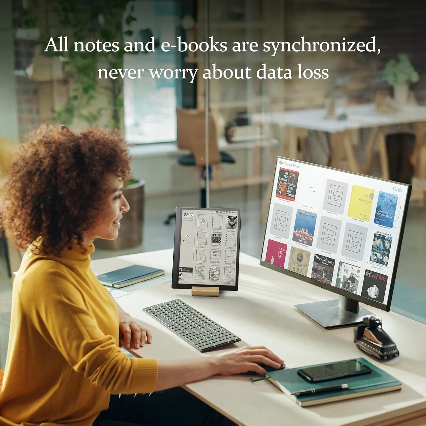 Kloudnote Slim 10.3" Digital Notebook, E Ink Tablet and ePaper Notepad for ebook Reading and Writing, 227ppi ereader Device in 2025, 5.3mm Ultra-Thin (Grey)