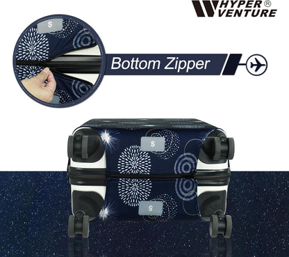HYPER VENTURE Washable Luggage Cover - Fashion Suitcase Protector Fits 18-22 Inch Luggage (Sparkler, S)