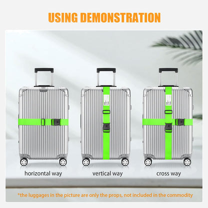 BILIONE Luggage Straps TSA Approved Add a Bag Premium Accessory for Travel Bag Closure (Mixed Color, 4)