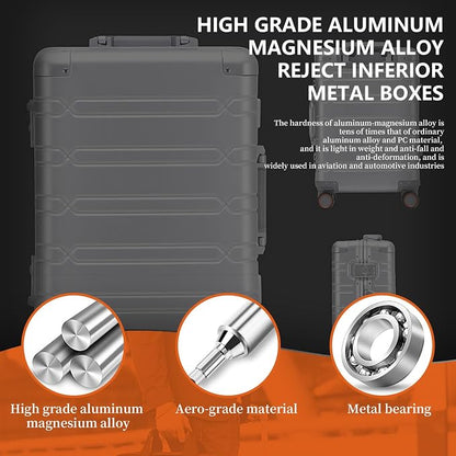 WEICHEN All Aluminum Magnesium Carry On Luggage 22x14x9 Airline Approved 20 - Image 4