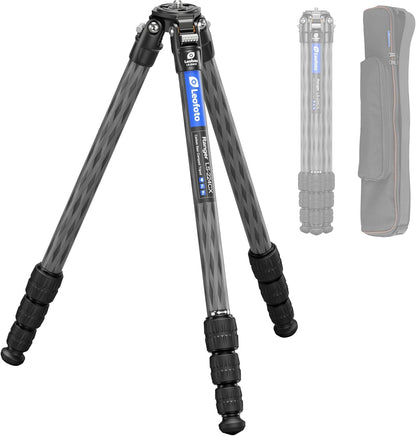 42.2" Carbon Fiber Travel Tripod with 4-Section Leg, Professional Shoot Tripod for Travel/Video/Live Streaming, Max Load 13.23lb with 1/4"-20 Threaded Accessory Socket