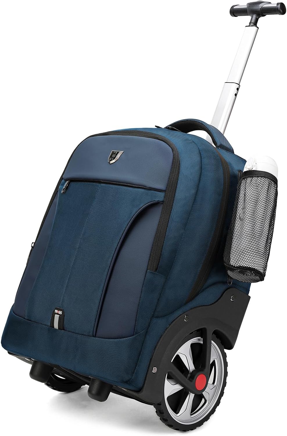Rolling Backpack,Waterproof Backpack with Wheels for Business and Travel Commuter, Carry on Backpack with Laptop Compartment, Fit 17 Inch Laptop, Wheeled Backpack for Adults