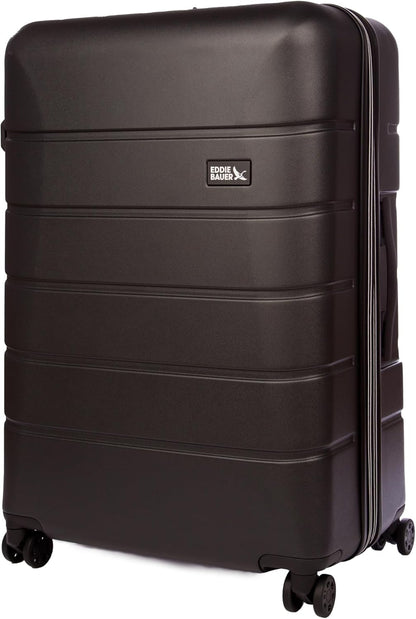 Eddie Bauer Glacier Carry-On 22" Luggage | Hardside | Spinner Wheels | Expandable | Lightweight | Travel Essentials - Carbon Grey