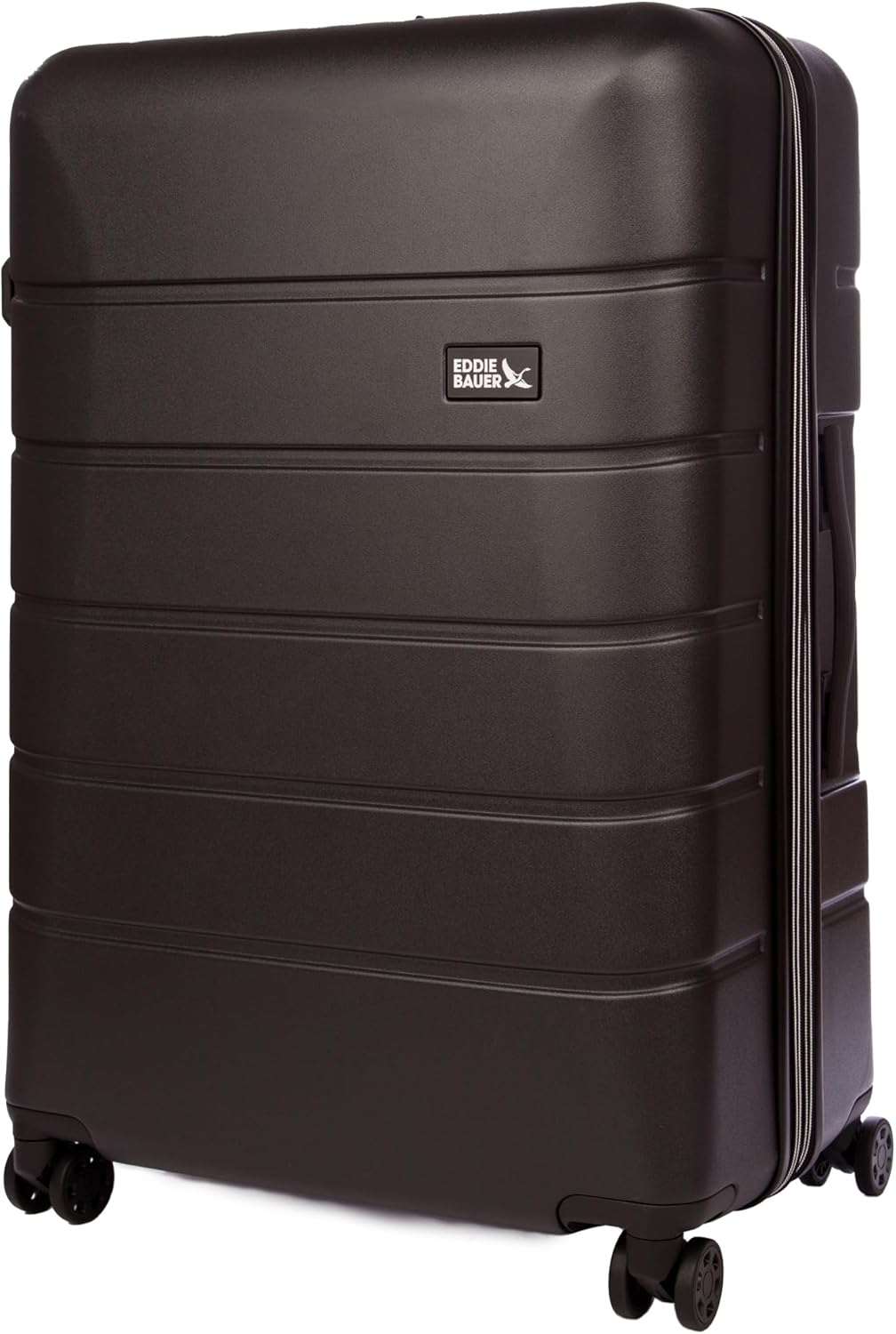Eddie Bauer Glacier Checked 30" Luggage | Hardside | Spinner Wheels | Expandable | Lightweight | Travel Essentials - Carbon Grey