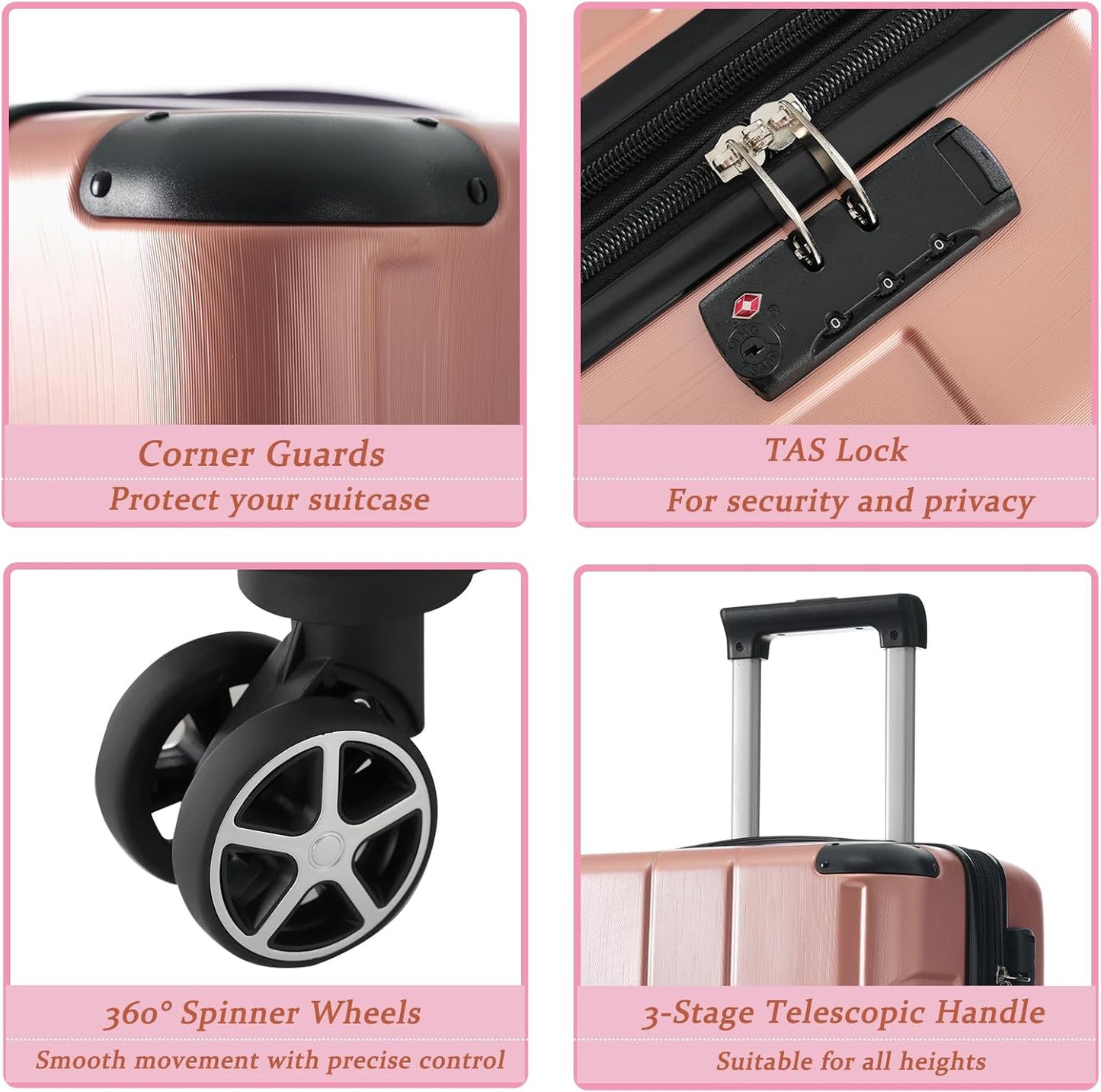 Merax 28 Inch Expandable Checked Luggage, Hardshell ABS Large Suitcase with Spinner Wheels, TSA Lock, Lightweight Travel Suitcase for Long Trips and Vacations