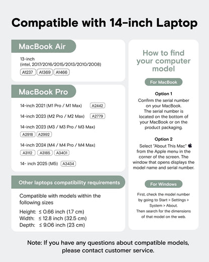 MOFT Laptop Carry Sleeve, 2-in-1 Laptop Bag & Stand for 14" MacBook Air/Pro & Dell/HP/Lenovo/Asus, Stylish Slim Computer Sleeve Bag with Expandable Storage for Computer Accessories, Seafoam