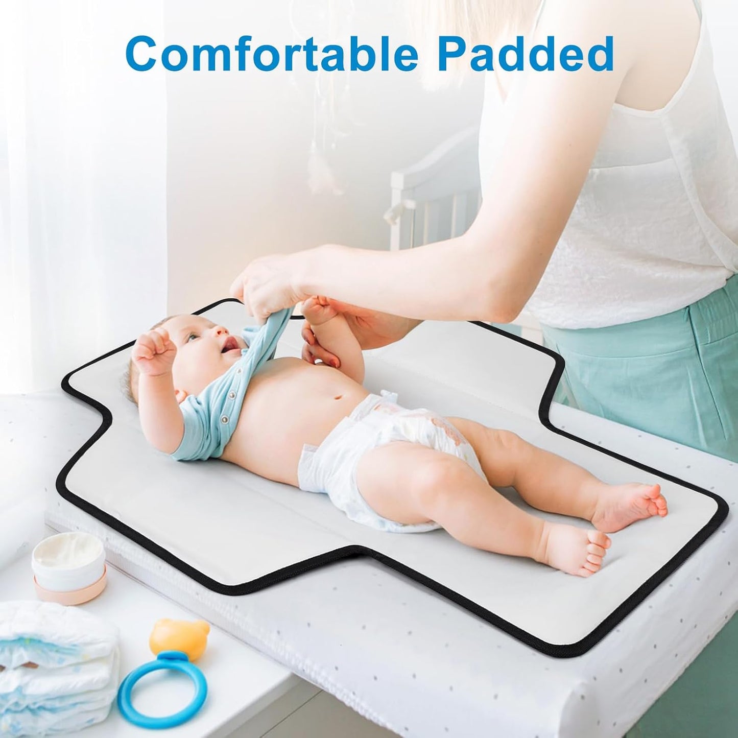 Accmor Portable Diaper Changing Pad, Waterproof Baby Changing Mat, Foldable Travel Diaper Changing Pads for Baby