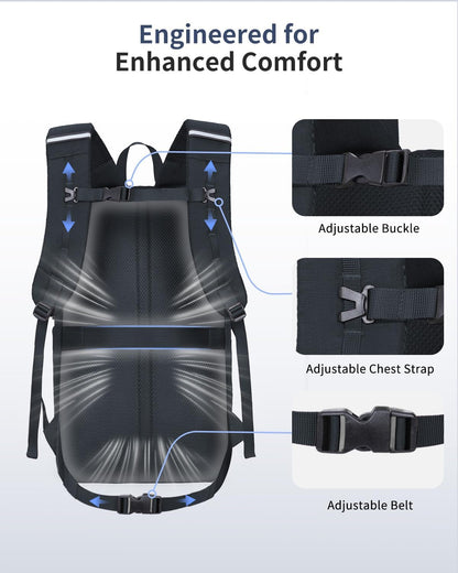 ECOHUB Hiking Backpack 30L Travel Backpack Lightweight Casual Daypack Water Resistant Camping Bag Outdoor Sports Back pack for Men Women