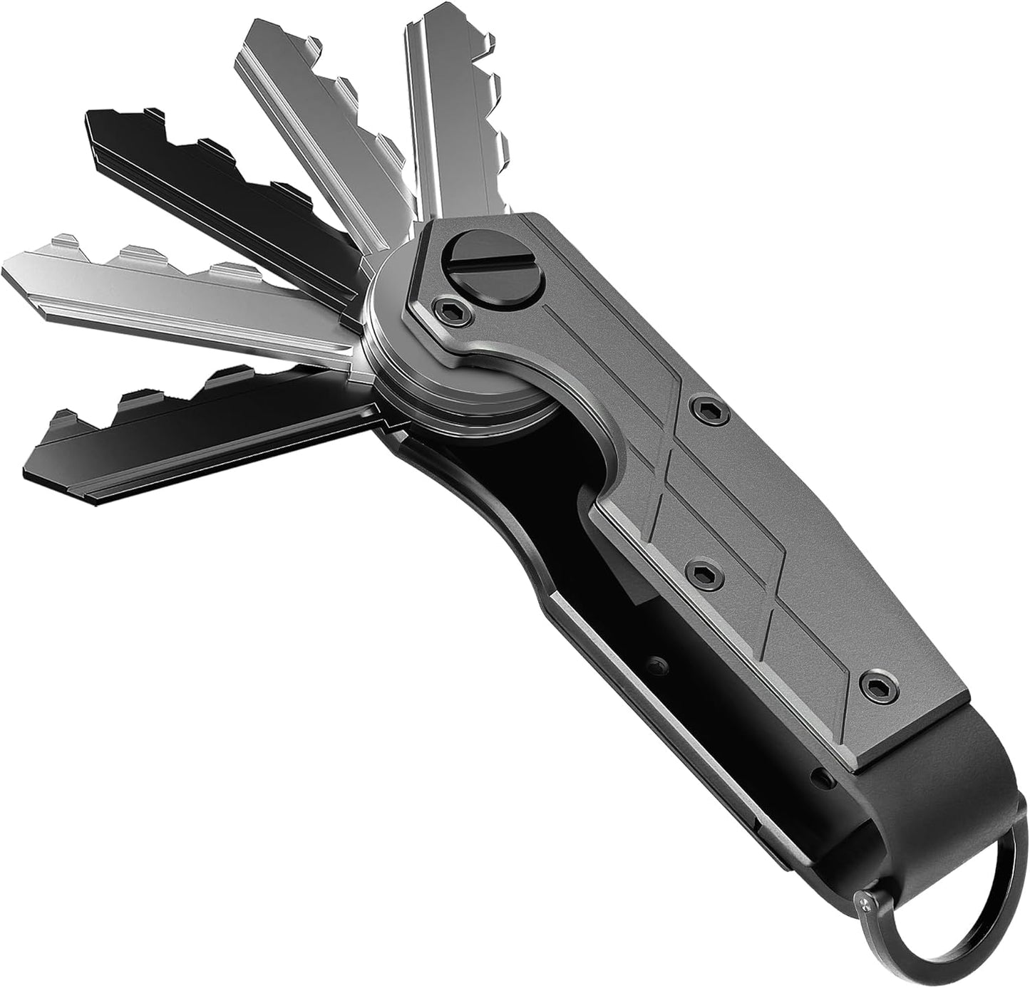 Key Organizer for Men Compact Key Holder Minimalist Key Case Metal Key Chain Key Holder for Keychain Secures 2-5 Keys