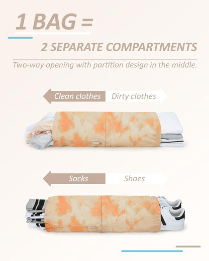 BAGSMART 6 Set Compression Packing Cubes - Lightweight Travel Essentials, Durable Luggage Organizer