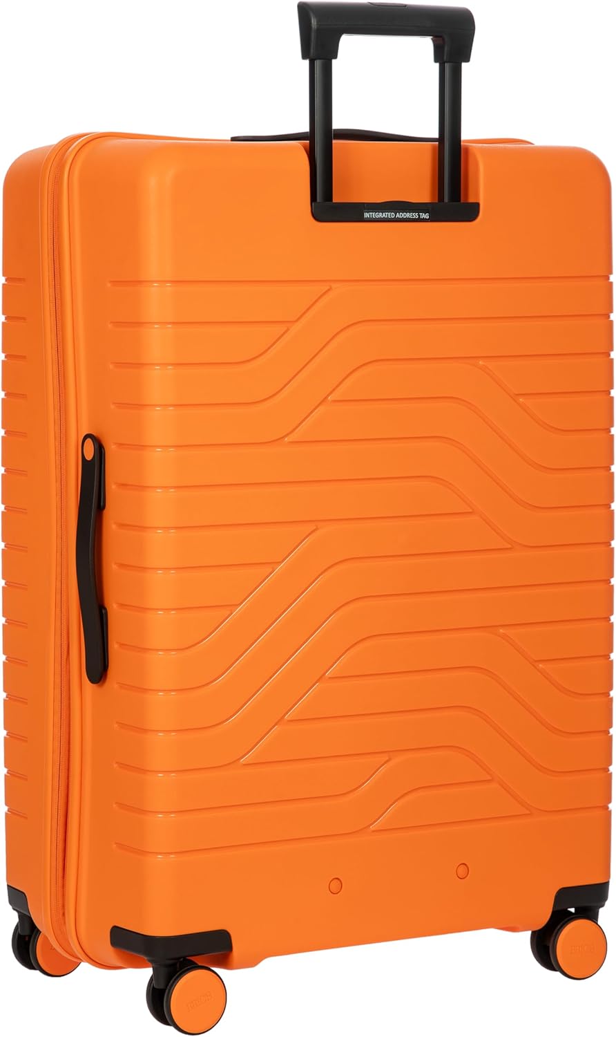 Bric's B|Y Ulisse Spinner Suitcase, Expandable Hard Shell Luggage with TSA Lock and Smooth 360° Wheels 28" – Orange