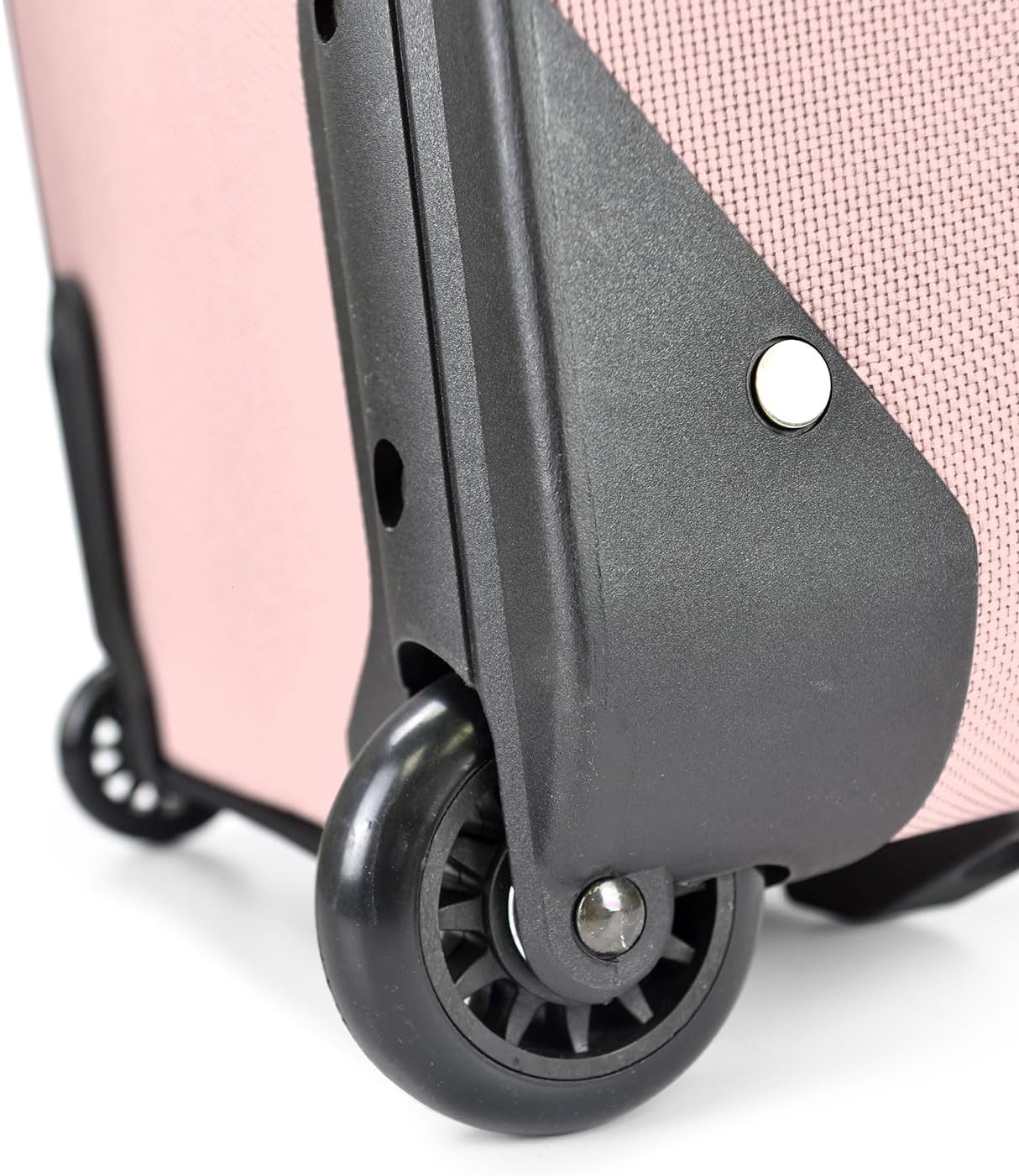 U.S. Traveler Lightweight Rolling 20" Carry On Luggage Softside Suitcase, Pink, 2 Wheel Single