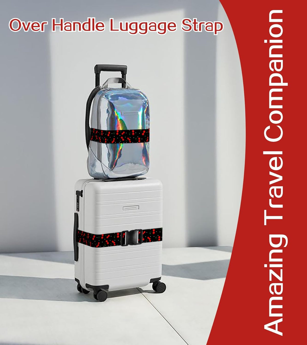 Luggage Straps for Suitcases Travel Belt Luggage Band Heavy Duty Traveling Luggage Identifier Cute Women Girls Unique Accesory,