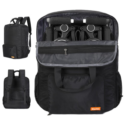 Mactso Stroller Travel Bag Compatible with GB Pockit and GB Pockit Air Plus All Terrain, Lightweight Stroller Travel Backpack for Airplane (Black, M)