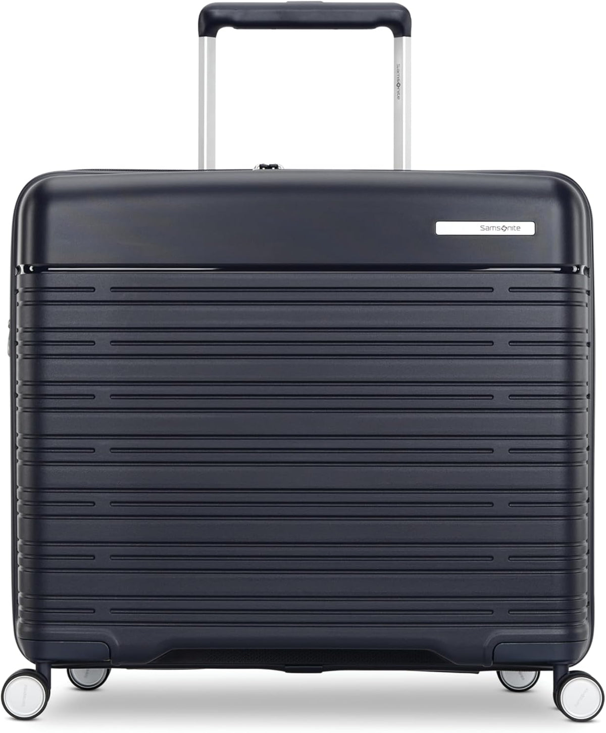 Samsonite Elevation Plus - Medium Hardside Luggage - Scratch Resistant Polypropylene Shell, RightHeight™ Adjustable Handle, Integrated AirTag Holder, TSA Lock, WetPak™ Compartment - Midnight Blue