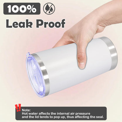 20oz Tumbler Stainless Steel Tumbler Cup with Lid Vacuum Insulated Double Wall Travel Mug, Durable Powder Coated Travel Coffee Tumbler Mug for Hot & Cold Drinks, White,1 Pack