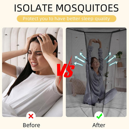 4 Corners Mosquito Net for Mosquiteros para Camas Bed Canopies Netting Bed Drapes Rectangular Mosquito Mesh for Camping Home Outdoor Travel(Black,L78 X W71 X H67 Inch,Opening)