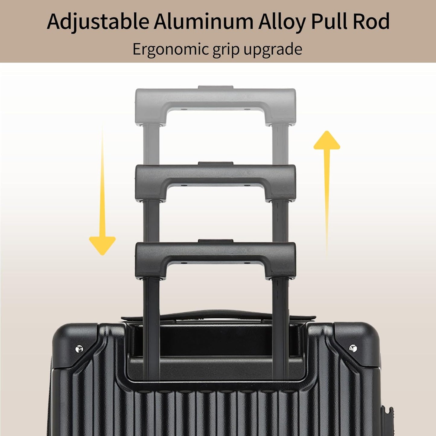 20 Inch Carry on Luggage,Airline Approved 22x14x9 Hard Shell Carry on Suitcase with 360° Spinner Wheels,TSA Lock and Lightweight Hardside Carry-on Luggage for Travel (Black, 20 Inch)